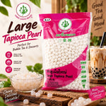 Jeed Leaf Large White Tapioca Pearls - 400g